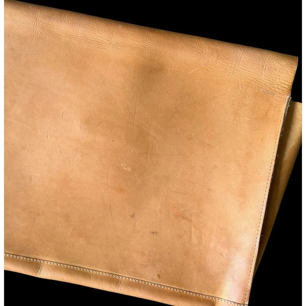 Vintage Genuine Leather Portfolio Document Case Made in Poland Patina Timeworn